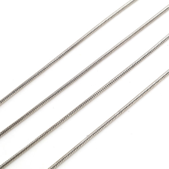 Image de 2 M Chaîne Maille Serpent en Alliage de Fer Argent Mat 1.3mm