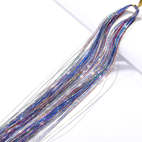 Image de Accessoires à Cheveux Fil de Soie en Plastique Multicolore Brillant Paillettes 90cm, 1 Paquet