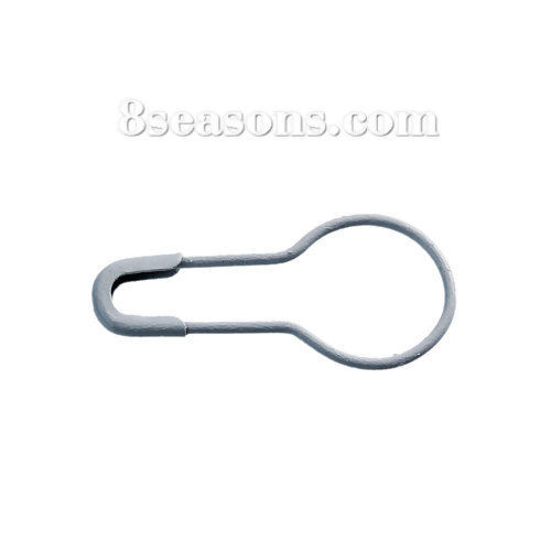Image de Broches Pince de Nourrice en Laiton Blanc 22mm x 10mm - 21mm x 9mm, 100 Pcs