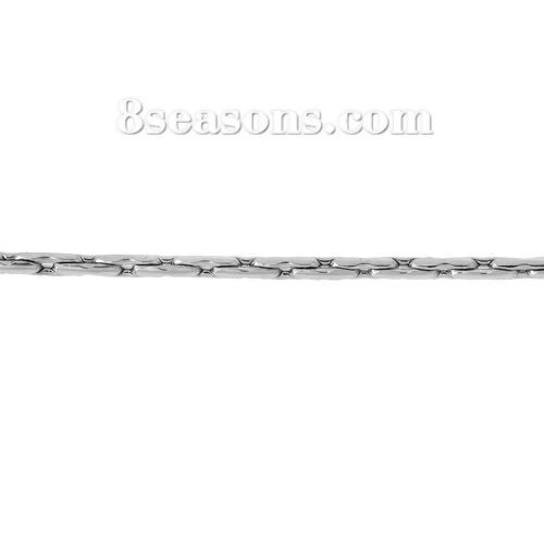 Imagen de 1 M Acero Inoxidable Cadenas Para Accesorios Hechos a Mano para Hacer Joyas Tono de Plata 1mm