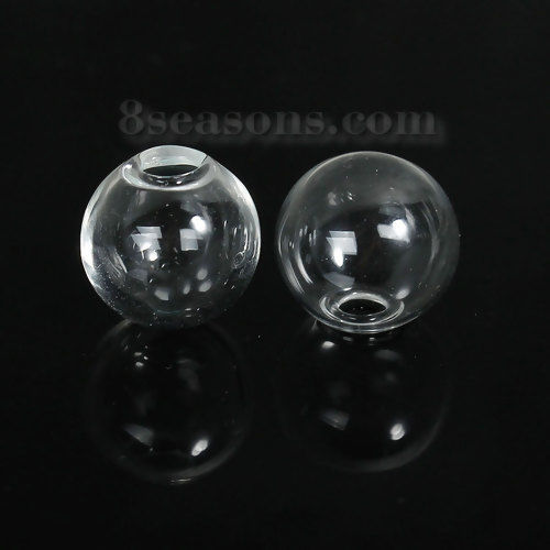 Image de Cabochons d'Embellissement Dômes Fiole Globe en Verre Transparent Ampoule pour Boucle d'Oreille Collier 18mm Dia, 5 Pcs