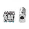 Picture of Zinc Based Alloy European Style Large Hole Charm Beads Train Antique Silver Color Blue Rhinestone About 17mm x15mm - 16mm x15mm, Hole: Approx 5mm, 3 PCs