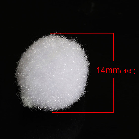 Image de Balle Aromathérapie Huile Essentielle Diffuseur de Parfum en Polypropylène Fibre Rond Blanc Approprié à Harmony Ball Ange Balle 14mm Dia., 20 Pcs