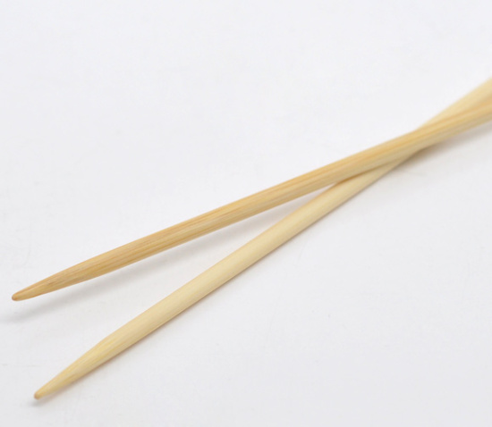 Image de (US2 2.75mm) Aiguilles à Tricoter Unique Point en Bambou Couleur Naturelle 34cm long, 1 Kit ( 2 Pcs/Kit)
