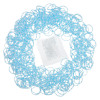 Picture of Rubber Bands For Loom Bracelets DIY Craft Making With S-Shape Clips Blue & White, 1 Packet(Approx 600PCs Rubber Bands) 