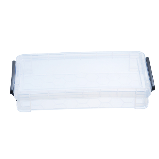 プラスチック製 ビーズ用ケース 収納ホルダー 小物収納 長方形 透明 21.5cm x 10cm、 1 個 の画像