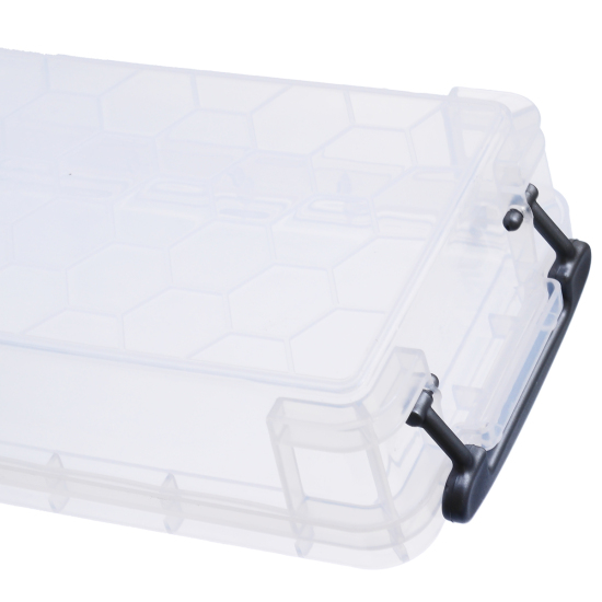 プラスチック製 ビーズ用ケース 収納ホルダー 小物収納 長方形 透明 21.5cm x 10cm、 1 個 の画像