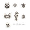 Picture of Zinc Based Alloy Ocean Jewelry Spacer Beads Antique Silver Color 3D About 20mm x 10mm - 9mm x 8mm, Hole: Approx 2.2mm-1mm, 1 Set