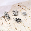Picture of Zinc Based Alloy Ocean Jewelry Spacer Beads Antique Silver Color 3D About 20mm x 10mm - 9mm x 8mm, Hole: Approx 2.2mm-1mm, 1 Set