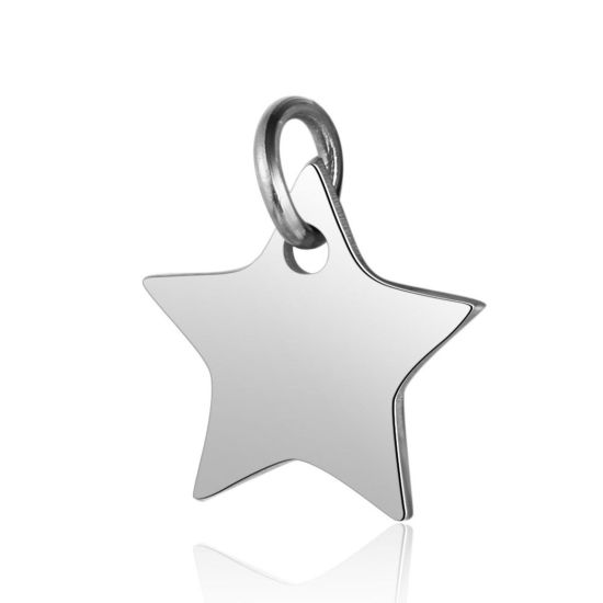 Image de Breloques en 304 Acier Inoxydable Galaxie Etoile Argent Mat 13mm x 12mm , 1 Pièce