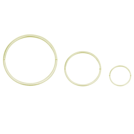 Image de Connecteurs en Acier Inoxydable Série Géométrie Rond Doré 12mm Dia. 10 Pcs