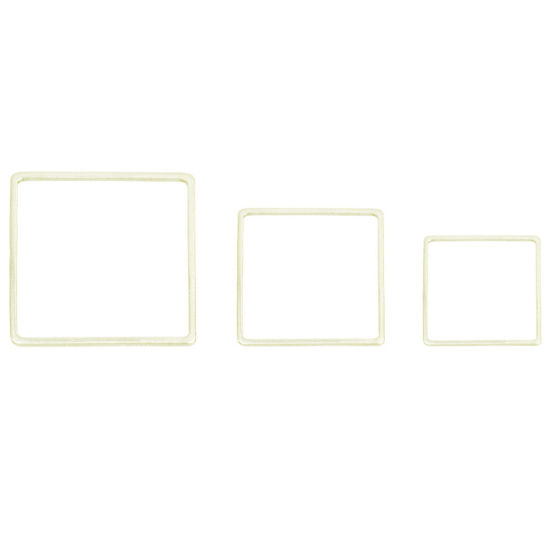 Image de Connecteurs en Acier Inoxydable Série Géométrie Carré Doré 12mm x 12mm, 10 Pcs