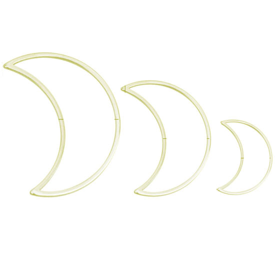 Image de Connecteurs en Acier Inoxydable Série Géométrie Demi Lune Doré 26mm x 10mm, 10 Pcs