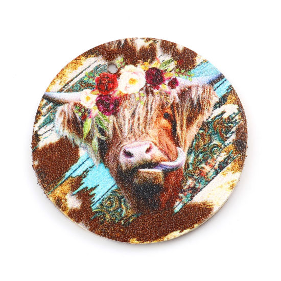 Imagen de Colgantes Bohemia PU de Ronda y Vaca 5 Unidades