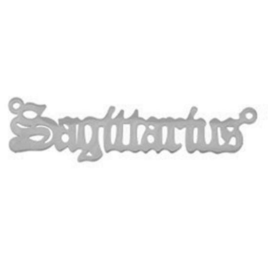 Immagine di Acciaio Inossidabile Connettore Messaggio Tono Argento Costellazione Sagittario 4.6cm, 1 Pz