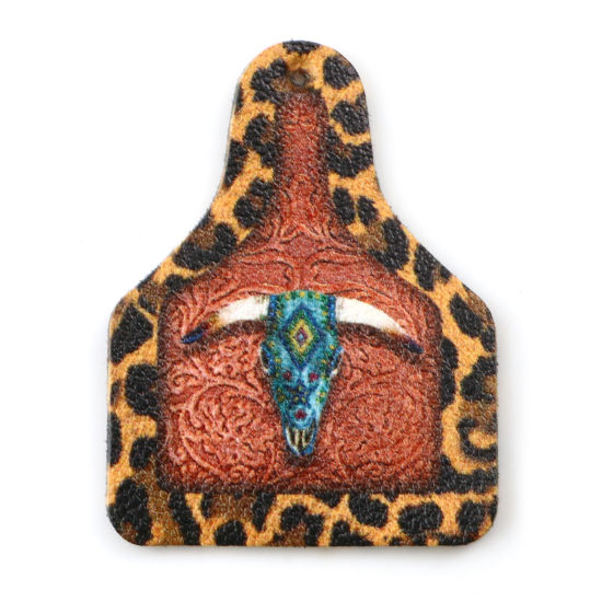Immagine di PU Stile Bohemien Ciondoli Bottiglia Di Birra Multicolore Tau 5.1cm x 3.8cm, 5 Pz