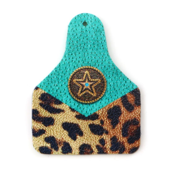 Immagine di PU Stile Bohemien Ciondoli Bottiglia Di Birra Multicolore Stella 5.1cm x 3.8cm, 5 Pz
