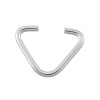 Picture of 30 PCs 13mm x 10mm, 1.2mm(17 gauge) 304 Stainless Steel Open Jump Rings Findings For Jewelry Making Silver Tone Triangle