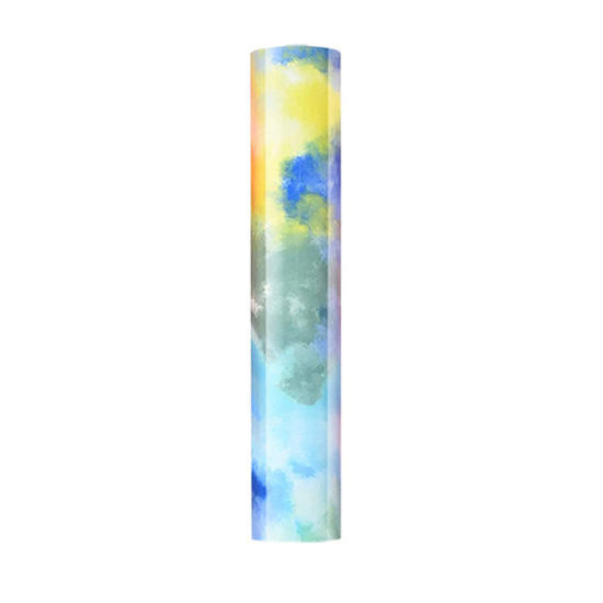 Image de 1 Pièce Feuille de Papier à Transfert Thermique pour Bricolage en PU Multicolore Rectangle Tie-Dye 30.5cm x 25cm
