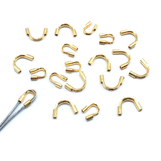 Image de Fermoirs Forme Arc en 316 Acier Inoxydable Arc Doré 5mm x 4mm, 20 Pcs