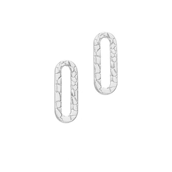Immagine di 304 Acciaio Inossidabile Charms Anello Tono Argento Tessuto 20mm x 7.5mm, 5 Pz