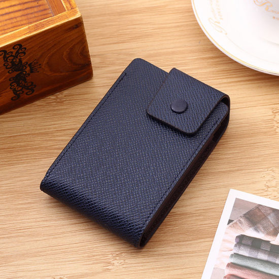 Image de Protèges Cartes Multifonctionnel en PU Cuir Rectangle 11.5cm x 7cm, 1 Pièce