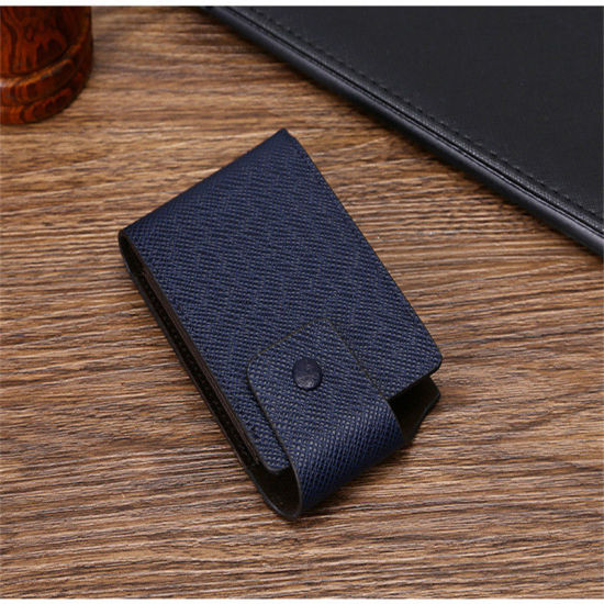 Image de Protèges Cartes Multifonctionnel en PU Cuir Rectangle 11.5cm x 7cm, 1 Pièce