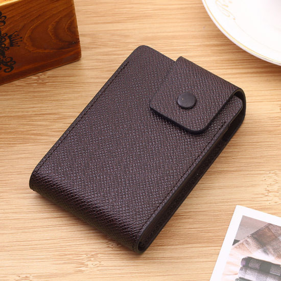 Image de Protèges Cartes Multifonctionnel en PU Cuir Rectangle 11.5cm x 7cm, 1 Pièce