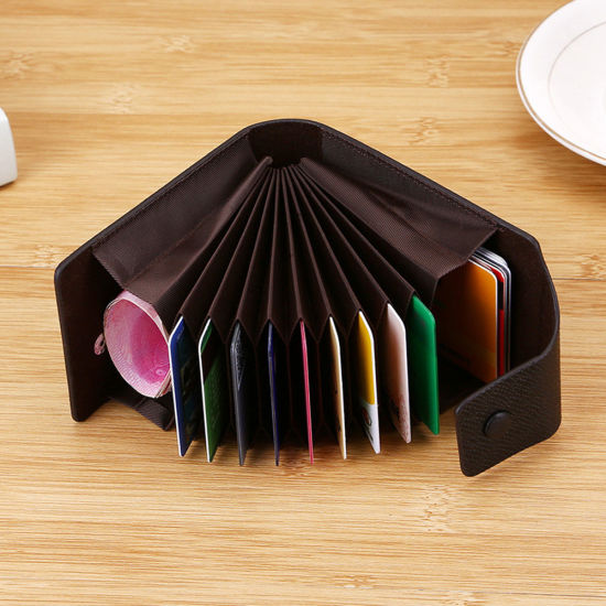 Image de Protèges Cartes Multifonctionnel en PU Cuir Rectangle 11.5cm x 7cm, 1 Pièce