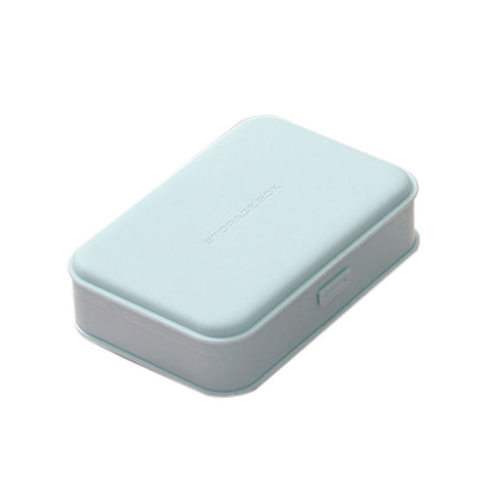 収納ボックス ミントグリーン 長方形 14cmx 9.5cm、 2 個 の画像