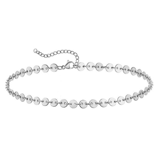 Image de Chaînes de Cheville Élégant en 304 Acier Inoxydable Chaînes Argent Mat 25cm long, 1 Pièce