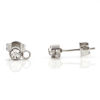 Picture of Eco-friendly 304 Stainless Steel Ear Post Stud Earrings Round Silver Tone With Loop 7mm x 4mm, Post/ Wire Size: (21 gauge), 10 PCs