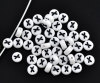 Picture of Acrylic Spacer Beads Round White Alphabet/ Letter "X" About 7mm( 2/8") Dia, Hole: Approx 1mm, 500 PCs