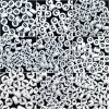 Picture of Acrylic Spacer Beads Round White Alphabet/ Letter "X" About 7mm( 2/8") Dia, Hole: Approx 1mm, 500 PCs