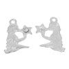 Picture of Zinc Based Alloy Charms Virgo Sign Of Zodiac Constellations Silver Plated Clear Rhinestone 24mm x 16mm, 30 PCs