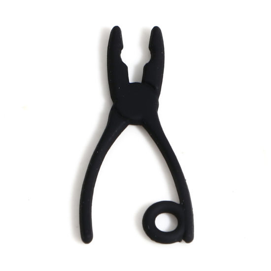 Immagine di Lega di Zinco Charms Nero Morsa Utensili 3D 24mm x 11mm, 10 Pz