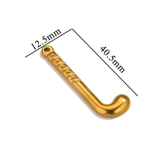 Immagine di 1 Pz 304 Acciaio Inossidabile Ciondoli Club di Golf Placcato Oro 18K 40mm x 12mm
