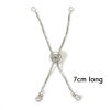 Picture of 1 Piece Brass Slider/Slide Extender Chain Real Platinum Plated 7cm