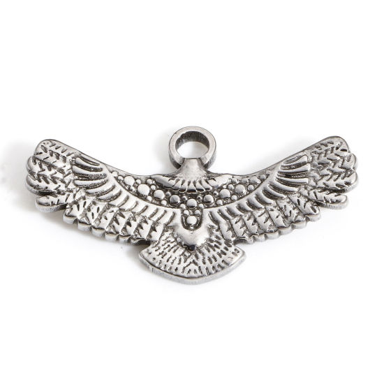 Immagine di 1 Pz 304 Acciaio Inossidabile Charms Acquila Tono Argento 25mm x 13mm