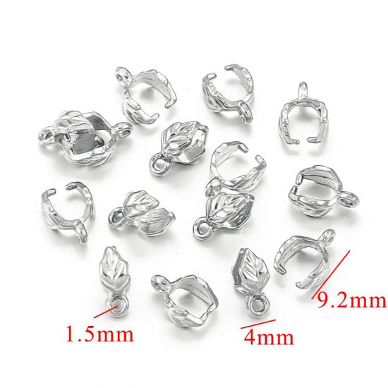 1 個 304ステンレス鋼 バチカン シルバートーン 9mm x 4mm、 の画像