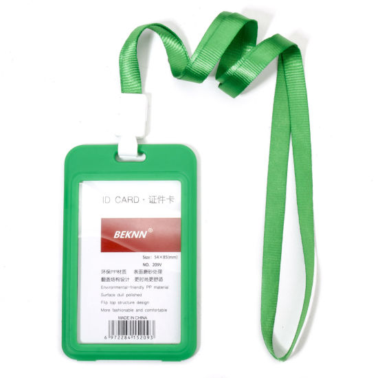 Image de 12 Pcs Protèges Cartes Simple en Polyester & PVC Rectangle Vert 11.2cm x 6.9cm