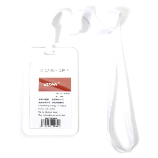 Image de 12 Pcs Protèges Cartes Simple en Polyester & PVC Rectangle Blanc 11.2cm x 6.9cm