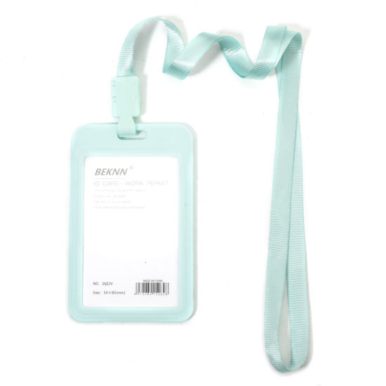 Image de 12 Pcs Protèges Cartes Simple en Polyester & PVC Rectangle Vert Menthe 11.2cm x 6.9cm