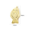 Picture of 1 Piece Eco-friendly Brass Ocean Jewelry Pendants 18K Real Gold Plated Fish Animal 46mm x 22mm