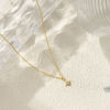 Picture of 18K Real Gold Plated Link Cable Chain Polaris Star Pendant Charm Necklace, Brass 45cm(17.7") + 5cm(2"), For Women, Clear Cubic Zirconia Dainty Galaxy Gift, Eco-friendly, 1 Piece