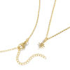 Picture of 18K Real Gold Plated Link Cable Chain Polaris Star Pendant Charm Necklace, Brass 45cm(17.7") + 5cm(2"), For Women, Clear Cubic Zirconia Dainty Galaxy Gift, Eco-friendly, 1 Piece