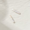 Picture of 1 Piece Natural Freshwater Cultured Pearl Baroque Beads For DIY Jewelry Making Cross White About 3cm x 1.8cm, Hole: Approx 1mm