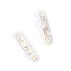Picture of 1 Piece Natural Freshwater Cultured Pearl Baroque Beads For DIY Jewelry Making Cross White About 3cm x 1.8cm, Hole: Approx 1mm