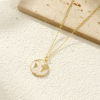 Picture of 2 PCs Eco-friendly Brass Charms 18K Real Gold Plated Beige Enamel Planet Earth Pearlized 24mm x 18mm