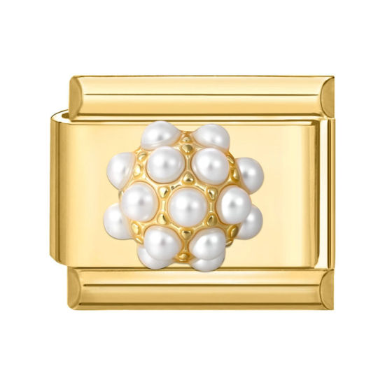 Image de 1 Pièce Maillons de Charme Italiens pour la Fabrication de Bijoux de Montres-Bracelets Modulables à Faire Soi-Même En Gros en 304 Acier Inoxydable Doré Rectangle 10mm x 9mm